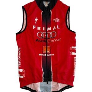 PRIMAL Cycling Team Jersey Vest Full Zip Red Large